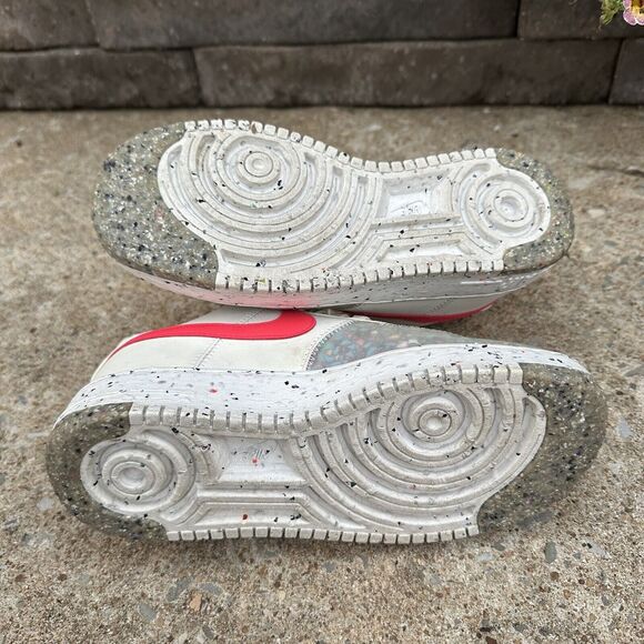 Nike Air Force 1 Crater Shoes Womens Size 6.5 CT1986 101 Summit‎ White Red - Picture 9 of 11